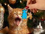 Gra Kota, Kota Miau, Miau, Miau Puzzle Noworoczne