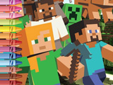 Gra Minecraft Kolorowanka: 4 Obrazki
