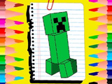 Gra Kolorowanka Postaci z Minecrafta