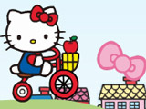 Gra Hello Kitty na Rowerze